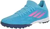 adidas Unisex X Speedflow.3 Turf Soccer Shoe, Sky Rush/Team Shock Pink/White, 7 US Men