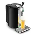 Krups Beertender Machine bière pression, Fûts de 5 L, Marques du groupe Heineken, Témoin lumineux, Température et mousse parfaites, Bière fraîche, Installation facile, Compact noire VB450E10