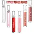 6-Farben Glitter Lipgloss Set Feuchtigkeitsspendende lange anhaltende feuchtigkeitsspendende Schimmer Lip Plumper Gloss Lip Make-up Lipgloss Set Für Frauen