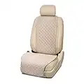 IVICY Linen Car Seat Cover for All Seasons Soft & Breathable Front Premium Covers with Non-Slip Protector Universal Fits Most Automotive, Van, SUV, Truck - 1 Unit