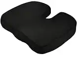 TEXTILE ARENA HARLEY STREET® Memory Foam Coccyx Cushion for Lower Back Portable Seat Pad for Office, Home, Car, Wheelchair Seat Cushion Black