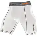 Meister MMA - Pantaloncini a Compressione Rush Fight con Tasca per Coppa - Bianco - X-Large