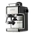 LIVIVO Coffee Maker Machine with Milk Frothing Arm for Cappuccino, Espresso and Filter Ideal for Home and Office (Noir)