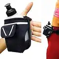 “2-in-1 Running Fun” - Handheld 12 Oz. Water Bottle & Belt Add-on - Straps Onto Your Hand or Slides on your Belt! Waterproof Pocket Holds Money, Key, ID – Maximises Your Time, Freedom and Health!