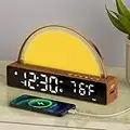 Sunrise Alarm Clock, Wake Up Light Dawn Simulator, Bedside Sun Lamp Multi Color Night Light with USB Charger, Sleep Aid, Loud Alarm Clock for Heavy Sleepers Adults, Gift for Kids Teenage Boys Girls