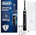 Oral-B Smart 6 Electric Toothbrush with Smart Pressure Sensor, Gifts For Women / Men, App Connected Handle, 3 Toothbrush Heads & Travel Case, 5 Modes, Teeth Whitening, 2 Pin UK Plug, 6000N