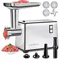 2500W Electric Meat Grinder, Sausage Stuffer Maker, Stainless Steel Food Grinder with Sausage Tube Kubbe Maker for Home Kitchen Use