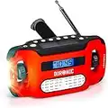 Duronic Apex Radio / Alarme / Lampe Torche / Chargeur USB dynamo et solaire – à affichage numérique Ne nécessite aucune pile