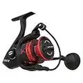 Penn Fierce IV Saltwater Spinning Reel – Versatile Sea Fishing For Boat, Kayak, Shore, Jigging, Surf, and All-Round Use, Black/Red, 5000