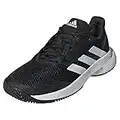 adidas Women's Courtjam Control Tennis Shoe, Core Black/White/Silver Metallic, 7 UK