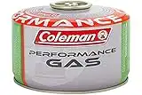 Coleman C300 Performance Bombola Gas con Valvola, per Fornelli da Campeggio, Cartuccia Compatta e Richiudibile