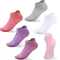 Geyoga 6 Pairs Women Yoga Socks Grip Non Slip Barefoot Workout for Barre Ballet(Multi Color)