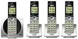 VTech DECT 6.0 Four Handset Cordless Phones with Caller ID, Backlit Keypads and Screens, Full Duplex Handset Speakerphones, Call Block Silver/Black - CS6919-4