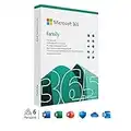 Microsoft 365 Family - Fino a 6 persone - Per PC/Mac/tablet/cellulari - Abbonamento di 12 mesi