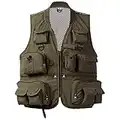 BASSDASH Versatile Men's Women's Fishing Photography Vest with Mesh Back 6 Sizes