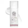 EltaMD UV Clear Face Sunscreen, SPF 46 Oil Free Sunscreen with Zinc Oxide, Protects and Calms Sensitive Skin and Acne-Prone Skin, Lightweight, Silky, Dermatologist Recommended, 1.7 oz Pump