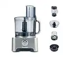 Kenwood Multi-Pro Excel Food Processor, 4L Bowl, 1.6L Thermo-resist Glass Blender, 6 Attachments, 7 Slicing and Grating Plates, Built in Weighing Scale, 1300 W, FPM910, Silver