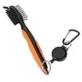 VIFERR Golf Club Brush, Nettoyant de Golf Groove Multifonctionnel 3 en 1 avec Outil de Nettoyage de Golf pour Mousqueton Zip-Line