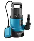 KATSU 400W Portable Submersible Pump for Clean and Dirty Water for Garden Pond, Pools, and Ditches + Float Switch