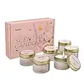 Baleid Flower Scented Candles Gift Set of 6 Pack Bulk, Natural Soy Wax 2.9 OZ Jar Portable Travel Small Tin for Men Women 7% Pure Grade Fragrance Essential Oils Stress Relief Aromatherapy Home Yoga