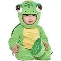 Party City Turtle Crawler Halloween Costume for Babies, 6-12 Months, Includes Jumpsuit, Shell, Hat, Booties