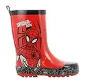 MARVEL SPIDERMAN Bottes de Pluie Enfant d’Age 2 à 6 Ans, Botte en Caoutchouc Garçon et Fille 25 EU, Chaussure Rouge Confortables Avec Avenger Spider Man, Idéal pour les Promenades par Temps Pluvieux