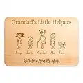 The Laser Engraving Company Family Name Wood Board - Personalised, New Home Gift, Engraved, Anniversary, Chopping Cutting Board, Family Plaque, Grandad, Family, Stick People