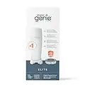 Diaper Genie Elite Diaper Pail System with Front Tilt Pail for Easy Diaper Disposal, White, Packaging may vary