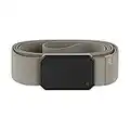 Groove Life Groove Belt Gun Metal/Flat Earth - Men's Stretch Nylon Belt with Magnetic Aluminum Buckle, Lifetime Coverage - X-Large (41-50")