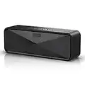 Bluetooth Speaker, Waterproof Portable Wireless Speaker V5.0 with Dual Drivers, Rich Bass, Built-in Mic,12 Hours Playtime, Handsfree Calling, TF Card Slot