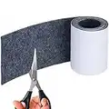 Joyoldelf Felt Furniture Pads with Strong Adhesive, DIY Self Heavy Duty Felt Strip Roll & Wood Floor Protector, Suitable for Table, Sofa, Plant Pots and Dishes, 39.37’’x 3.93’’ (Dark Gray)