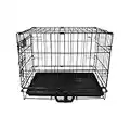 Wowsubli Dog Crate 18 inch, Extra Small Puppy Crate Carrier with Black Metal Folding Door Tray, Dog Cage Training Kennel Small Animal Transport