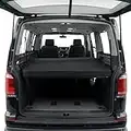 OMAC Faltbar Bett Multiflexboard Kompatibel mit VW T5 T6 Multivan 2003-2023 | Auto Camper Bett Bettverlängerung Ablage Matratze Klappmatratze Flatbar Schwarz ( Multiflexboard)