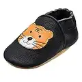 iEvolve Baby Shoes Baby Toddler Soft Sole Prewalker Baby First Walking Shoes Crib Shoes Baby Moccasins(Tiger, 6-12 Months)