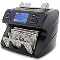 DETECK Spark Money Counter Machine Mixed Denomination, Multi Currency DT600 Bank Grade Bill Counter Machine, Serial Nb, 2CIS/UV/MG Counterfeit Detection, Cash Counter, Value Counting & Print