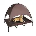 REAYOU Dog a baldacchino Elevated Pet Letto rialzato Letto per Cani Impermeabile Portatile Outdoor sollevato Campeggio Pet Basket Oxford Tessuto Leggero e Portatile (M-76 * 61 * 18cm)