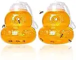 2 Pack Wasp Trap Hornets, Yellow Jackets Wasp Repellent, Hornet Trap, Bee Traps Wasps, Wasp Traps for Outdoors, Effective and Reusable, Safe and Natural, No Bottom Seam