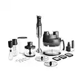 SPRINGLANE Set Frullatore a immersione Sam in acciaio inossidabile, Robot da cucina con sbattitore elettrico, tritatutto elettrico e Misurino con coperchio, mixer cucina multifunzione