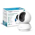 TP-Link Tapo C210 - Cámara IP WiFi 360° Cámara de Vigilancia 2K (3MP),Visión nocturna Admite tarjeta SD hasta 256 GB, Detección de movimiento, Control Remoto, Compatible con Alexa