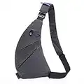 Sling Bag Chest Backpack Casual Daypack Backpacks Shoulder Crossbody Bags Lightweight Anti Theft Outdoor Sport Travel Hiking Sling Purse Back Pack for Men Women Grey