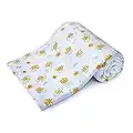 DaysU Plush Flannel Baby Blanket Super-Soft Lightweight, Embroidered Fleece Baby Blanket for Boys and Girls, Portable Throw Blanket for Baby Crib and Toddler Bed (Bee, 30”x40”)