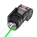 IRON JIA'S Viseur Laser Tactique Vert, CLL105 Nouvelle Lampe de Poche Laser Rechargeable Interne 2-en-1 compacte, utilisée pour la Plupart des Armes de Poing et des fusils dans des Rails Picatinny