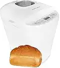 Andrew James Digital Automatic Breadmaker | 11 Pre-set Functions | Bread Maker with Gluten Free, French Bread Modes | Cool Touch Display Window Digital Control 1 Hr Keep Warm | 3 Accessories (White)