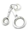 Breloque en argent sterling de poêles à frire .925 x 1 breloques de chef cuisinier de poêle à frire