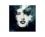 80 x 80 Cm impression sur toile motif peinture à la main et le visage de femme-art toile sur châssis style moderne et décoration-photos