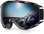 findway Ski Goggles, Skiing Goggles For Snowboard Jet Snow, For Women Men Ladies Youth Teen OTG Over Helmet Compatible, Anti-fog 100% UV Protection, Anti-glare Ski Goggles, For Skiing Snowboarding