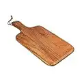 Samhita Acacia Wood Cutting Board, for Meat, Cheese, Bread, Vegetables & Fruits, with Grip Handle (15" x 7")