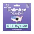 Jethro Mobile USA Sim Card, Unlimited Talk & Text in US, International Calling to Canada, 6-Months Sim Card Activation Kit (Standard/Micro/Nano)