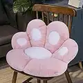 FakeFace Reversible Armchair Seat Cushion Cozy Paw Shaped Chair Cushion Plush Comfort Seat Pad Office Lazy Warm Seat Pillow Bed Tatami Floor Cushion Pain Relief Chair Cushions for Home Office Pink