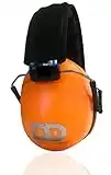 Professional Safety Ear Muffs by Decibel Defense - 37dB NRR - The HIGHEST Rated & MOST COMFORTABLE Ear Protection - Earmuffs for Shooting Range - THE BEST HEARING PROTECTION.GUARANTEED (ORANGE)